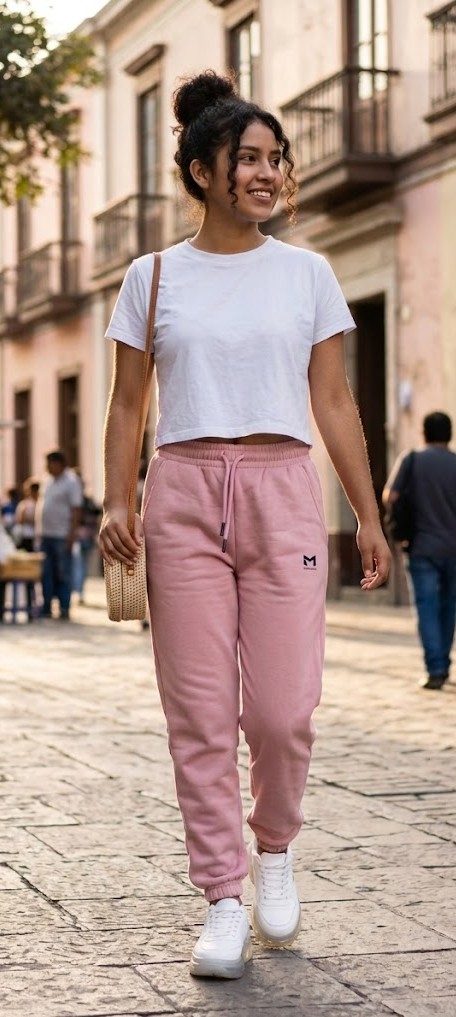 JOGGER PALO ROSA FRANELA MUJER