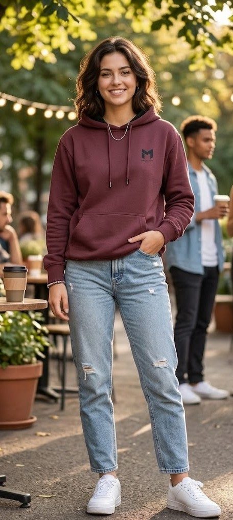 CAPUCHA  VINO FRANELA UNISEX